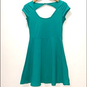 American Eagle teal skater dress M